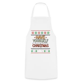 Passez un joyeux Noël Retro Ugly Xmas - Tablier de cuisine - blanc - Devant - AI Model Male 185 dark (185cm)