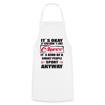 It's Okay If You Don't Like chess - Cooking Apron - white - Front - AI Model Male 185 dark (185cm)