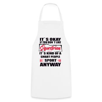 It's okay if you don't like equestrian - Cooking Apron - white - Front - AI Model Male 185 dark (185cm)