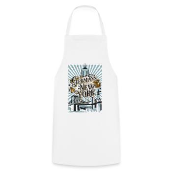 Germans of New York, Germany, America, USA - Cooking Apron - white - Front - AI Model Male 185 dark (185cm)