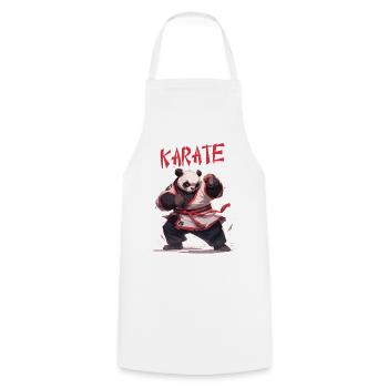 Lustiger japanischer Karate Panda Kawaii Karateka - Kochschürze - Weiß - Vorne - AI Model Male 185 dark (185cm)