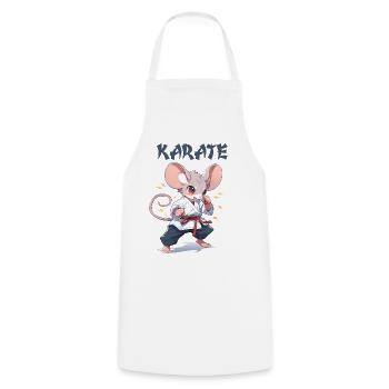 Lustige japanische Karate Maus Kawaii Karateka - Kochschürze - Weiß - Vorne - AI Model Male 185 dark (185cm)