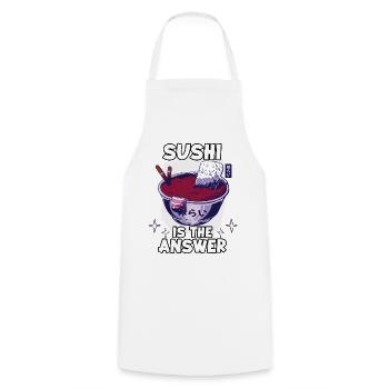 Kawaii Japon ramen fan lover nigiri maki - Tablier de cuisine - blanc - Devant - AI Model Male 185 dark (185cm)