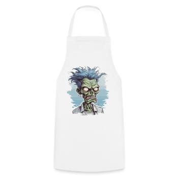 Halloween Horreur Effrayante Zombie - Tablier de cuisine - blanc - Devant - AI Model Male 185 dark (185cm)