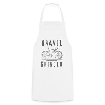 Gravel Bike Grinder Adventure - Cooking Apron - white - Front - AI Model Male 185 dark (185cm)