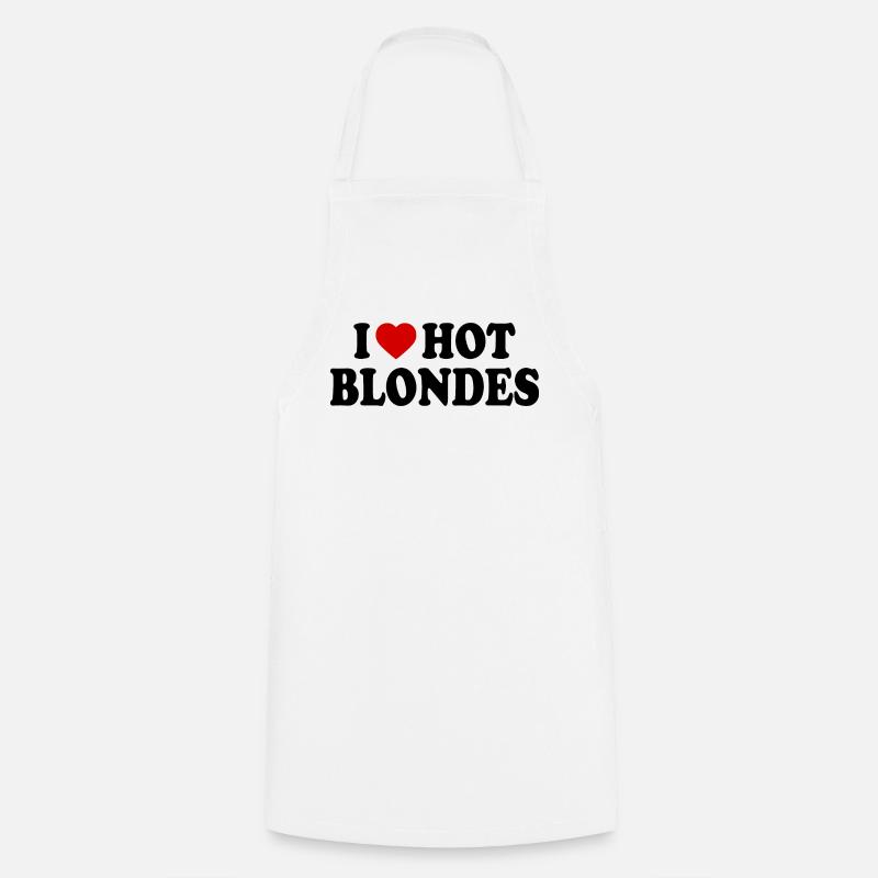 I love hot blondes - Kochschürze - Weiß