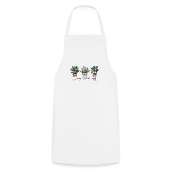 Crazy Plant Lady Garden Plants Gardener Gift - Cooking Apron - white - Front - AI Model Male 185 dark (185cm)