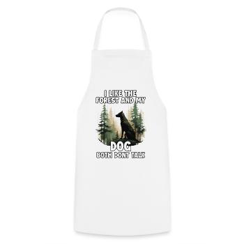 Wald Liebhaber und Hundehalter T für Hiking - Kochschürze - Weiß - Vorne - AI Model Male 185 dark (185cm)