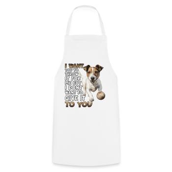 Cute Jack Russell Dog T for Dog Owners as Walkie - Cooking Apron - white - Front - AI Model Male 185 dark (185cm)