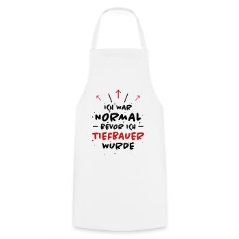 Tiefbauer Spruch Beruf Lustiges Tiefbauer Geschenk - Kochschürze - Weiß - Vorne - AI Model Male 185 dark (185cm)