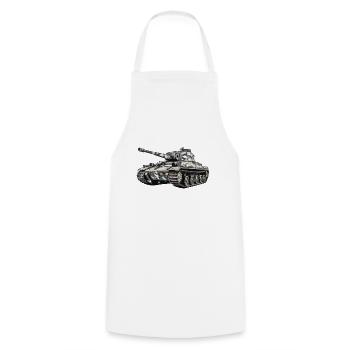 German tanks armored weapon of the WW2 soldiers - Cooking Apron - white - Front - AI Model Male 185 dark (185cm)