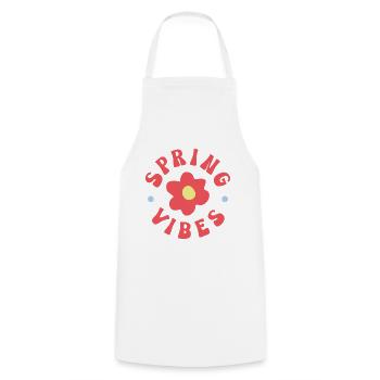 Spring Vibes - Cooking Apron - white - Front - AI Model Male 185 dark (185cm)