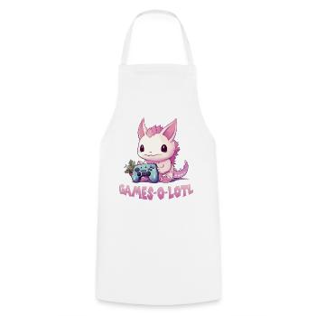 Axolotl Gamer T Kawaii Stuff Axolotl Otaku Axolotl - Kochschürze - Weiß - Vorne - AI Model Male 185 dark (185cm)