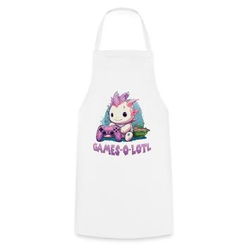 Axolotl T Kawaii Axolotl Gaming amphibians Axolotl - Cooking Apron - white - Front - AI Model Male 185 dark (185cm)
