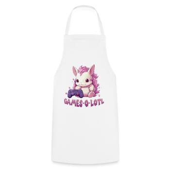 Axolotl Gamer Kawaii Stuff Axolotl Otaku Axolotl - Kochschürze - Weiß - Vorne - AI Model Male 185 dark (185cm)