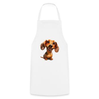 Funny dachshund walk T for dog owners dogs - Cooking Apron - white - Front - AI Model Male 185 dark (185cm)