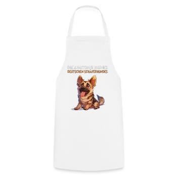 Berger allemand chien propriétaire T anatomie promenade - Tablier de cuisine - blanc - Devant - AI Model Male 185 dark (185cm)