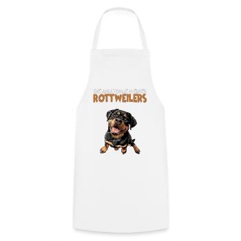 Drôle Rottweiler Chien Propriétaire T Rottweiler Dog Walk - Tablier de cuisine - blanc - Devant - AI Model Male 185 dark (185cm)