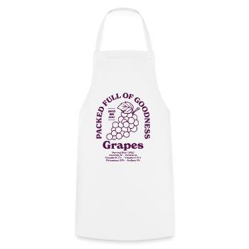 Grapes Nutritional - Cooking Apron - white - Front - AI Model Male 185 dark (185cm)