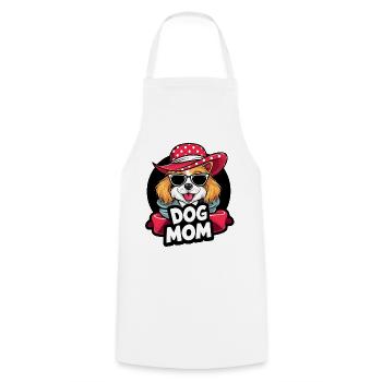 Cute dog with hat and sunglasses dog lover - Cooking Apron - white - Front - AI Model Male 185 dark (185cm)
