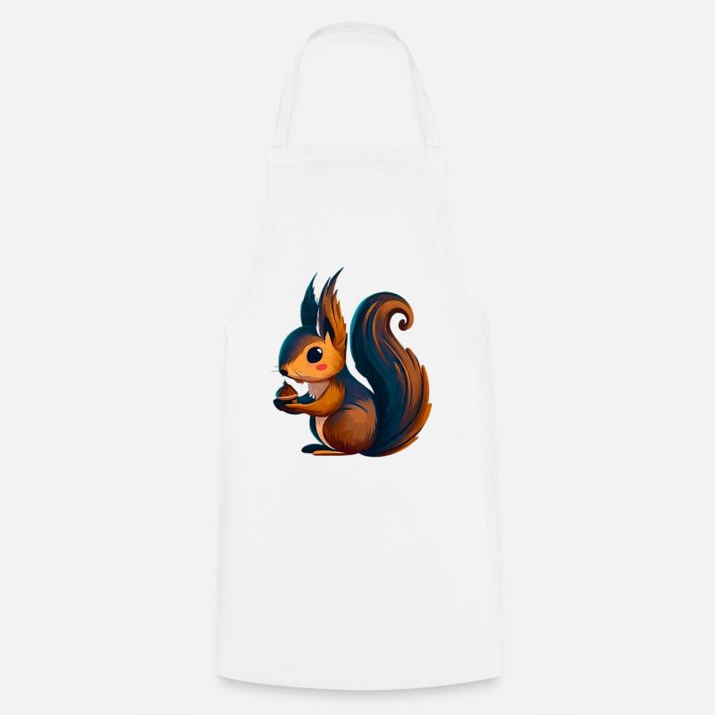 Eichhörnchen - Kochschürze - Weiß