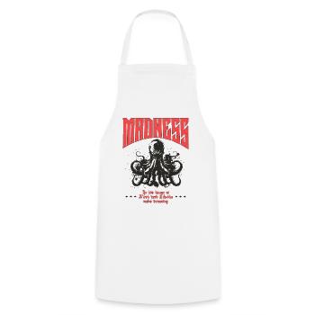 Madness - Cthulhu Kult Lovecraft Necronomicon - Kochschürze - Weiß - Vorne - AI Model Male 185 dark (185cm)