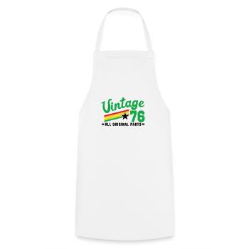 1976 Anniversaire Vintage Toutes les pièces d’origine No III - Tablier de cuisine - blanc - Devant - AI Model Male 185 dark (185cm)