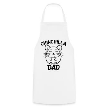 Chinchilla disant papa drôle Chinchilla cadeau - Tablier de cuisine - blanc - Devant - AI Model Male 185 dark (185cm)