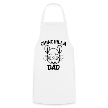 Chinchilla disant papa drôle Chinchilla cadeau - Tablier de cuisine - blanc - Devant - AI Model Male 185 dark (185cm)