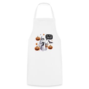 Partenaire d’Halloween Look OMG Je suis comme littéralement mort - Tablier de cuisine - blanc - Devant - AI Model Male 185 dark (185cm)