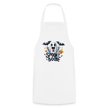 Halloween Partner Look Spooky Boobe Design - Cooking Apron - white - Front - AI Model Male 185 dark (185cm)
