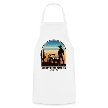 Cowboy - Cooking Apron - white - Front - AI Model Male 185 dark (185cm)