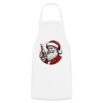 Santa Liebt Alkohol Weihnachten Humor - Kochschürze - Weiß - Vorne - AI Model Male 185 dark (185cm)