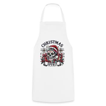 Streetwear Aesthetic Christmas Spirit Skull - Cooking Apron - white - Front - AI Model Male 185 dark (185cm)