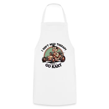 Racer Go-Kart Adventure Style - Cooking Apron - white - Front - AI Model Male 185 dark (185cm)