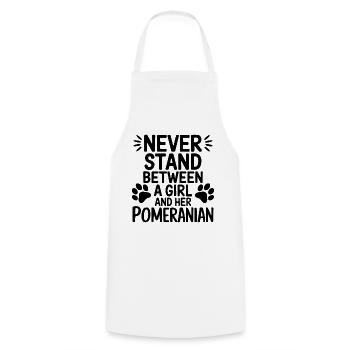 Pomeranian Spruch Hund Lustige Pomeranian Geschenk - Kochschürze - Weiß - Vorne - AI Model Male 185 dark (185cm)