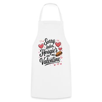 Sorry Ladies Hoagie's are my Valentine - Cooking Apron - white - Front - AI Model Male 185 dark (185cm)