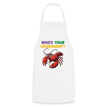 Who's your Crawdaddy - Cooking Apron - white - Front - AI Model Male 185 dark (185cm)
