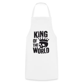 Totenkopf mit Krone King of the World - Kochschürze - Weiß - Vorne - AI Model Male 185 dark (185cm)