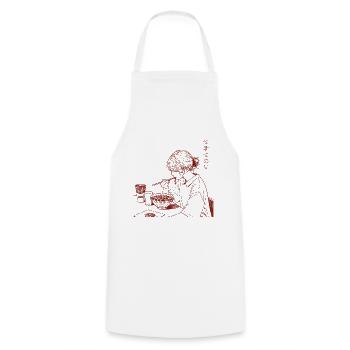 Japon Ramen Nouilles Filles Streetwear Esthétique - Tablier de cuisine - blanc - Devant - AI Model Male 185 dark (185cm)