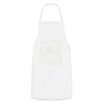 Japanese Retro Ukiyo-e Streetwear with Ramen - Cooking Apron - white - Front - AI Model Male 185 dark (185cm)