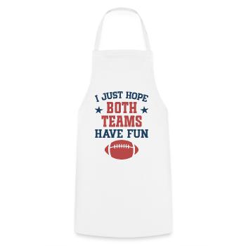 I just hope both teams have fun - Cooking Apron - white - Front - AI Model Male 185 dark (185cm)
