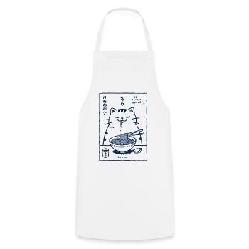 Ramen Nudeln Kawaii Katzenliebhaber Retro Japan - Kochschürze - Weiß - Vorne - AI Model Male 185 dark (185cm)