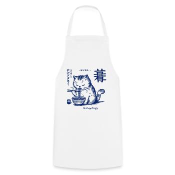 Ramen Nudeln Lustige Katzen Kawaii Retro Japan - Kochschürze - Weiß - Vorne - AI Model Male 185 dark (185cm)
