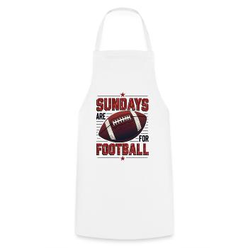 Le dimanche, c’est le football américain - Tablier de cuisine - blanc - Devant - AI Model Male 185 dark (185cm)