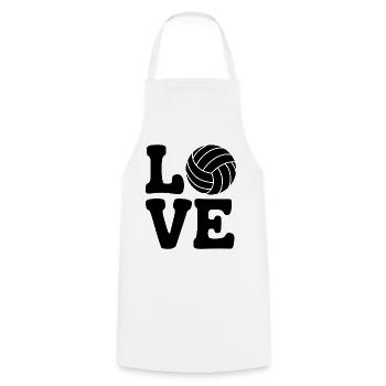 volley-ball dire drôle de cadeau de volley-ball - Tablier de cuisine - blanc - Devant - AI Model Male 185 dark (185cm)