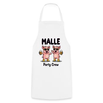 Malle Party Crew Funny Pigs Beer Fun - Cooking Apron - white - Front - AI Model Male 185 dark (185cm)