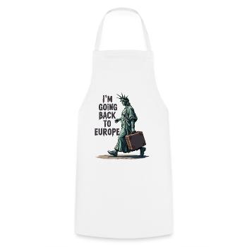 Funny Statue of Liberty USA America Sarcasm - Cooking Apron - white - Front - AI Model Male 185 dark (185cm)