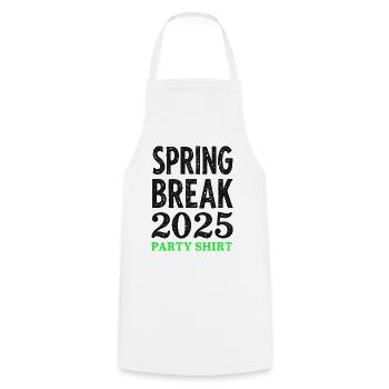 Spring Break 2025 Party Shirt - Cooking Apron - white - Front - AI Model Male 185 dark (185cm)