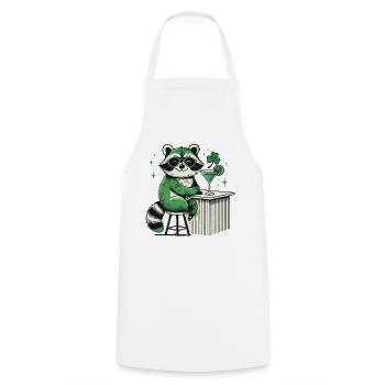 Cocktail de raton laveur pour la Saint-Patrick - Tablier de cuisine - blanc - Devant - AI Model Male 185 dark (185cm)